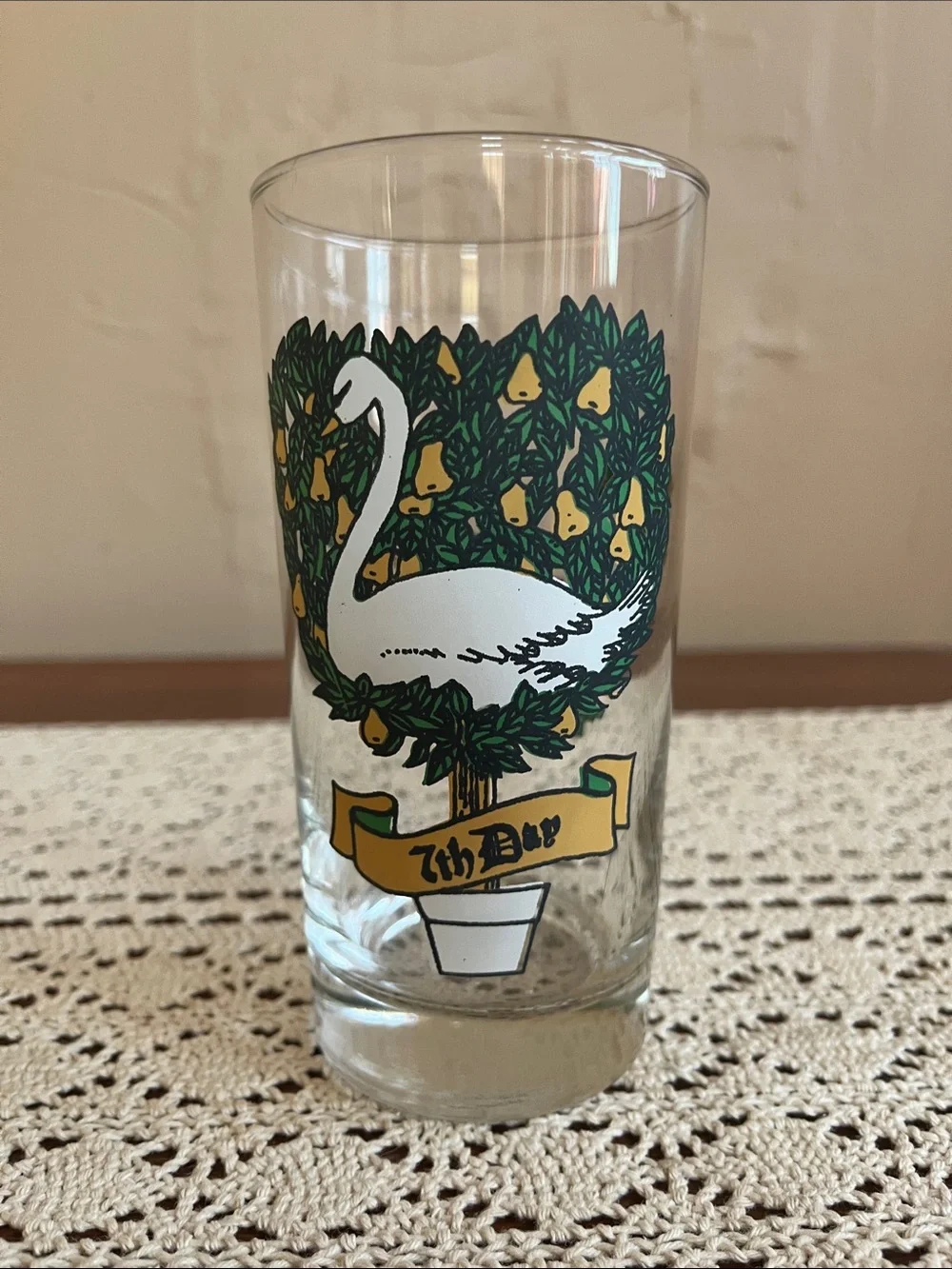 Set of 11 Decorative Holiday Glass Tumblers - Colorful Botanical Designs